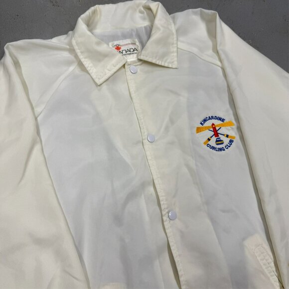 Vintage 90s Kincardine Curling Club Shell Jacket Medium - Picture 2 of 5